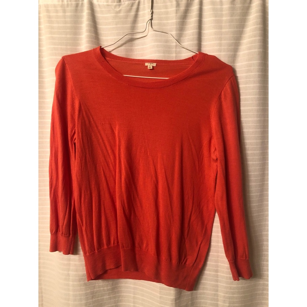 Orange JCrew Sweater
